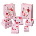 Handcrafted Flower jewelry box Delicate flower design Decorative Velvet-lined Jewelry packaging box Portable jewelry storage Multi-tier jewelry organizer Ring earring pendant necklace bracelet storage.
