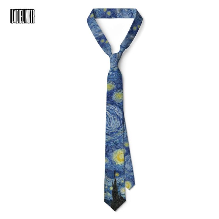 New%20Van%20Gogh%20Oil%20Painting%20Tie%20For%20Men%20Star%20Moon%20Night%20Retro%20Fun%208cm%20Wide%20Slim%20Necktie%20Accessories%20Daily%20Wear%20Wedding%20Party%20Gift%20-%20Image%203