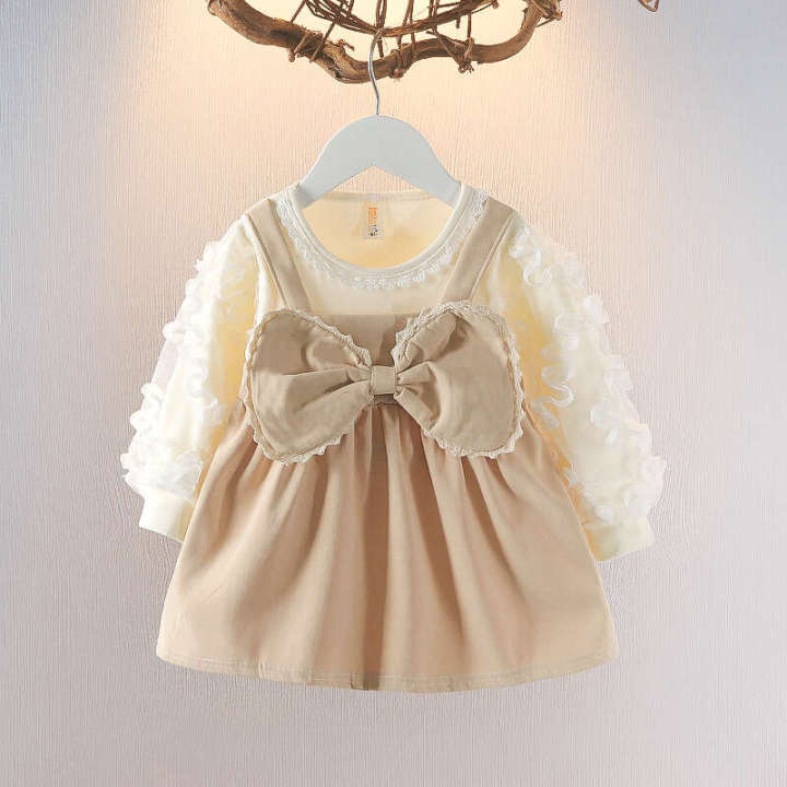 Girl's%20New%20One%20Year%20Old%20Girl%20Fashionable%20Children's%20Princess%20Dress%20Baby%20Clothes%20Autumn%20-%20Image%207