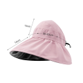 Summer Double-layer Fisherman Hat Women's Empty Top Sun Hat Outdoor UV Protection Foldable Sunshade Hat Sunscreen Sun Hat. 