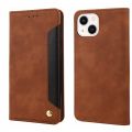 For iPhone 14 Plus Skin Feel Splicing Leather Phone Case. 