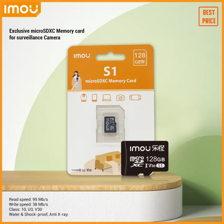 IMOU 128GB Memory Card Class 10 U3 V30 MicroSD S1 PLUS