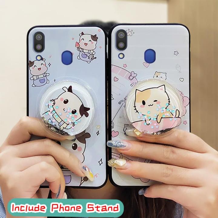 Durable%20Cartoon%20Phone%20Case%20For%20Samsung%20Galaxy%20M20/SM-M205FD%20Back%20Cover%20Glitter%20Protective%20Simplicity%20TPU%20cute%20Waterproof%20-%20Image%204
