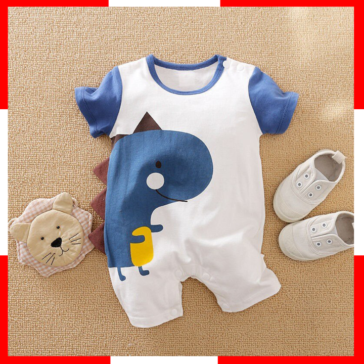 Toddler%20Infant%202024%20Spring%20Baby%20Boy%20Girl%20Outfit%20Dinosaur%20Clothes%20Costume%20Romper%20Jumpsuit%20Print%20Clothes%20100%25%20Cotton%20Short%20Sleeve%20-%20Image%202