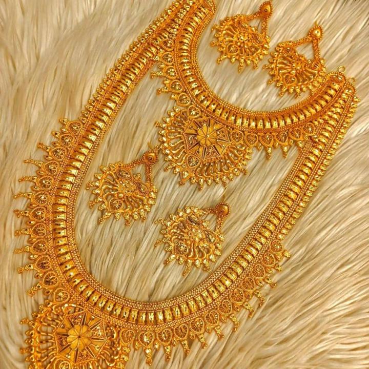 Gold plated colour garanty jewellery set for women