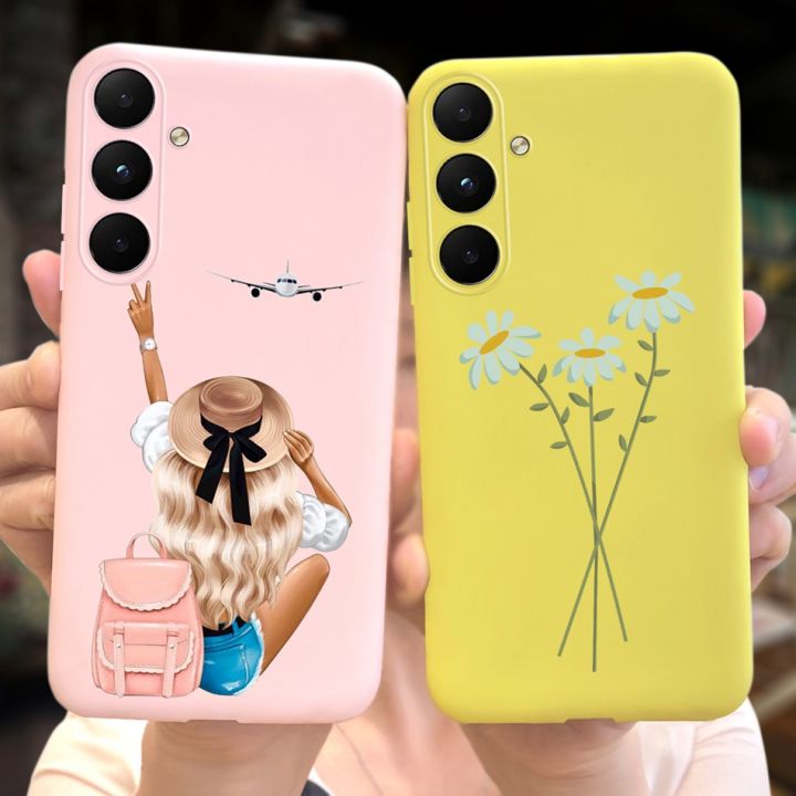 For Samsung Galaxy A05S Case Samsung A05S 2023 Beautiful Girl Flower Painted Back Cover For Samsung A05s A057F Soft Silicon Case