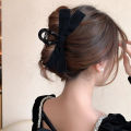 Vintage Satin Hairpins Big Velvet Bow Fashion Elegant Women Black Bowknot Hair Claw Hair Clips Korean Hair Accessories Nicle. 
