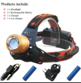 LED Rechargeable Headlight Dual Light Zoom Headlamp for using in OT Cycling BK Riding and fishing. 