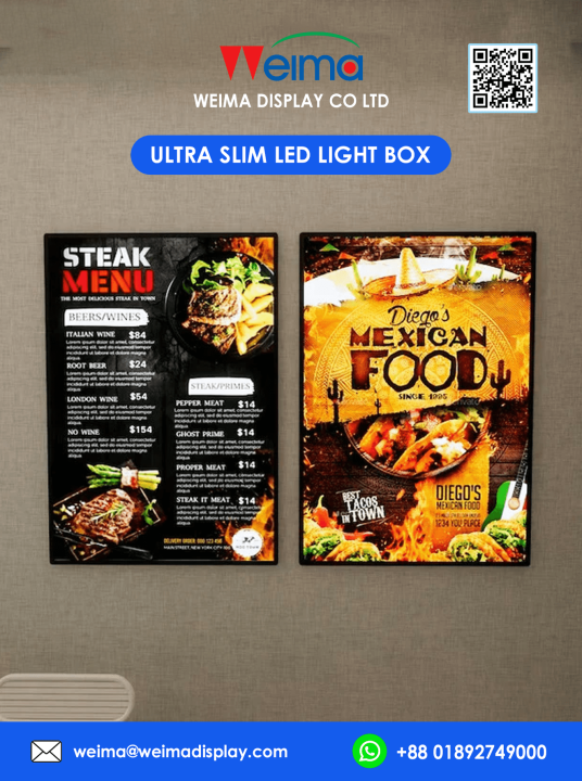 light box A4 (9*12) inch photo frame led light advertising box menu led ...