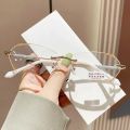 Minus Glasses Luxury Women Rimless Diamond Cutting Frame Myopia Eyeglasses Anti Blue Light Finished Prescription Eyewear Diopter. 