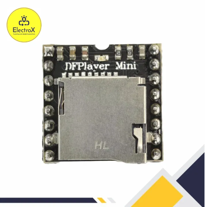DFPlayer Mini MP3 Player Module MP3 Voice Decode Board Supporting TF Card U-Disk IO/Serial Port/AD MP3-TF-16P for Arduino UNO