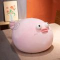 Giant Cute Puffer Fish Plush Toy Stuffed Kawaii Fat Fish Doll Puffers Plushies Soft Hug Pillow Cushion Birthday Gifts Kids Girl.