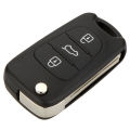 Replacement 3 Button Keyless Entry Remote Control Folding Flip Car Key Fob Shell Case Combo Compatible with i20 i30.
