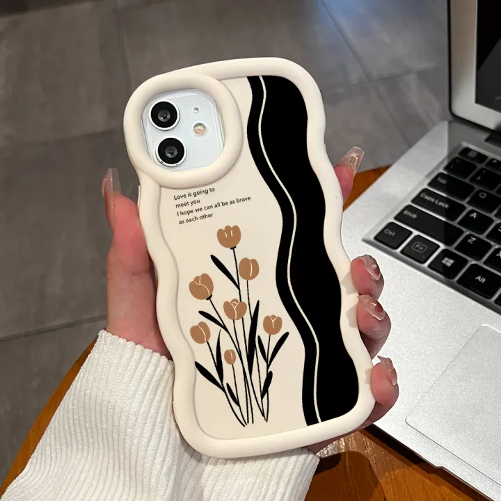Jizetin%20for%20Redmi%2010%20Back%20Cover%20Brown%20Tulip%20Macaron%20Bright%20Color%20Wavy%20Shape%20Soft%20Mobile%20Phone%20Cases%20-%20Image%208