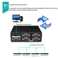 QUANBU 2X MT-RS104 Active Serial RS232 Splitter 1 to 4 RS232 Bi-Direction Switcher Splitter 4 to 1 with Power Adapter-US Plug. 