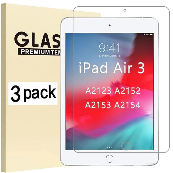 (3 Pack) Tempered Glass For Apple iPad Air 2019 A2123