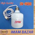 USB Light 5V 20 Watt Power Bank Led Bulb.