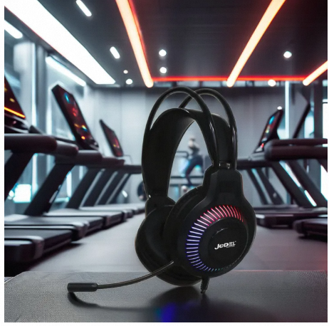 JEDEL GH558 Ear RGB gaming Wired Headphone with ANC Microphone