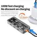 10 in 1 USB C Laptop Docking Station 100W Multiport Transparent USB C Hub Dock for , Air/Pro Easy to Use.