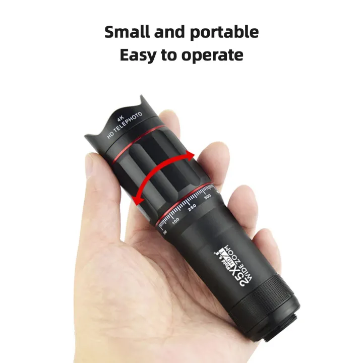 25X%20Phone%20Telephoto%20Lens%20Kit%20with%20Phone%20Clip%20Phone%20Holder%20Cleaning%20Cloth%20Mini%20Tripod%20Stand%20-%20Image%205