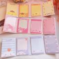 80 Pages Cute Cartoon Four Folding Sticky Notes Scrapbooking DIY Kawaii Memo Pad Diary Message Memo Sheets School Stationery. 