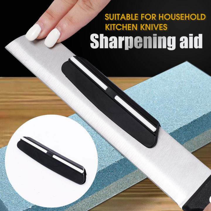 Household Professional Angle Guide Knife Sharpening Aid Holder/ Kitchen Plastic Knife Sharpener Diamond Sharpening Tools 1PCS - knife sharpener