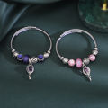 Amazon new Pan D pull bracelet women's color alloy diamond gourd model niche original design bracelet wholesale. 