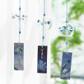 Japanese Wind Bell Japan Wind Chimes Handmade Glass Furin Home Decors Spa Kitchen Office Decor Sakura Cherry Blossom Pattern.