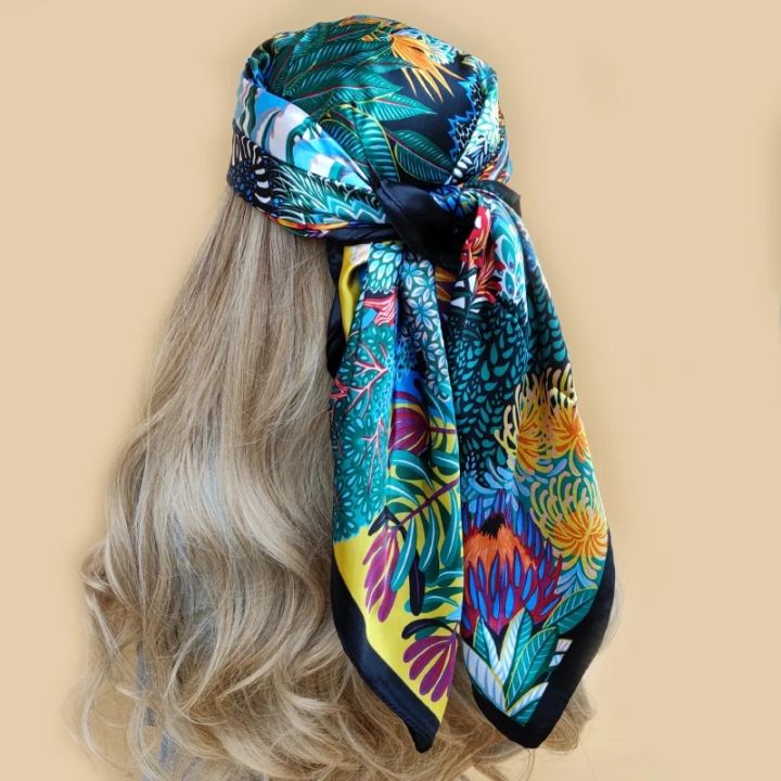 Silk%20Scarf%20Scarftop%20Headwraps%20For%20Women%20Vintage%20Four%20Seasons%20Hair%20Scarve%2090*90cm%20Hijab%20Foulard%20Bandana%20Femme%20Headscarf%20-%20Image%205