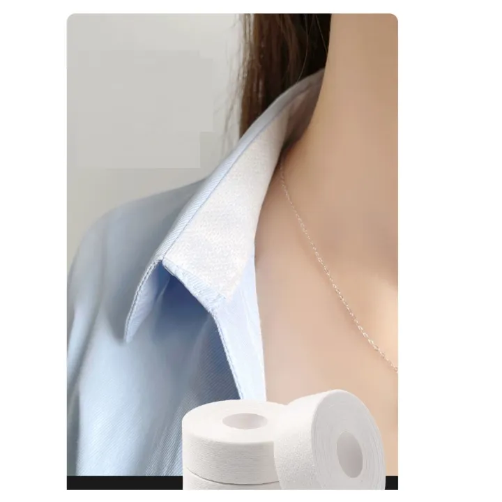 White%20Cotton%20Neck%20Collar%20Sweat%20Pads%20Soft%20Cotton%20Liners%20for%20Women%20Men's%20Shirts%20Baseball%20Caps%20Hat%20Sweat%20Protector%20-%20Image%203
