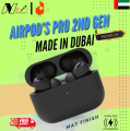 AirPods Pro 2nd gen Made in Dubai premium  Black Edition Dubai  wireless Earbuds by Next Gadget. 
