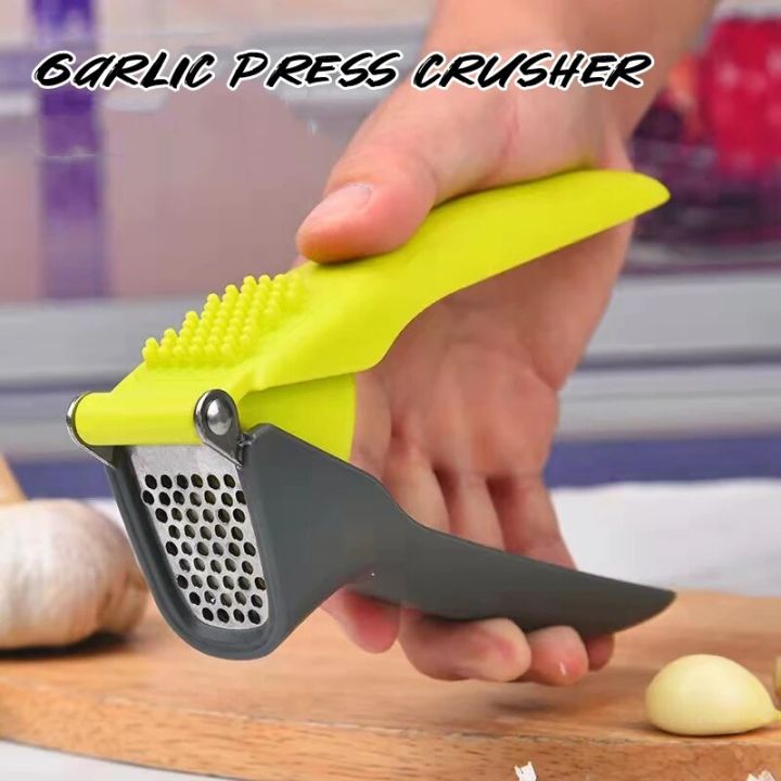 1pcs Stainless Steel Hand Press Garlic Shredder Onion Ginger Crusher Squeezer Manual Garlic Chopper Slicer Kitchen Accessories
