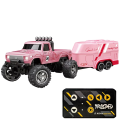 Mini RC Car Off-Road RC Truck Off-Road Climbing Car 2.4Ghz Remote Control Adjustable Speed/Steering Children Toy Gift Pink.