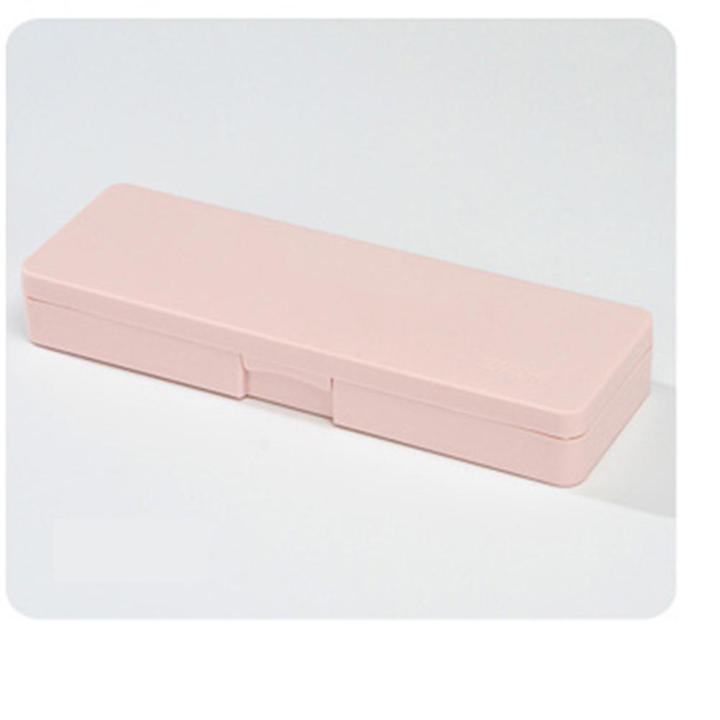 19.3*6.3*2cm Pencil Case Lightweight Plastic Transparent Pen Box PP Stationery Holder for School Supplies Desk Organization Student Gear Office Use Art Storage