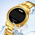 SKMEI 1737 Golden Stainless Steel Digital Watch For Women - Golden. 