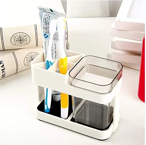 Toothbrush Box Holder 1 Cup Bathroom Storage Toilet Two Removable Toothbrush Box