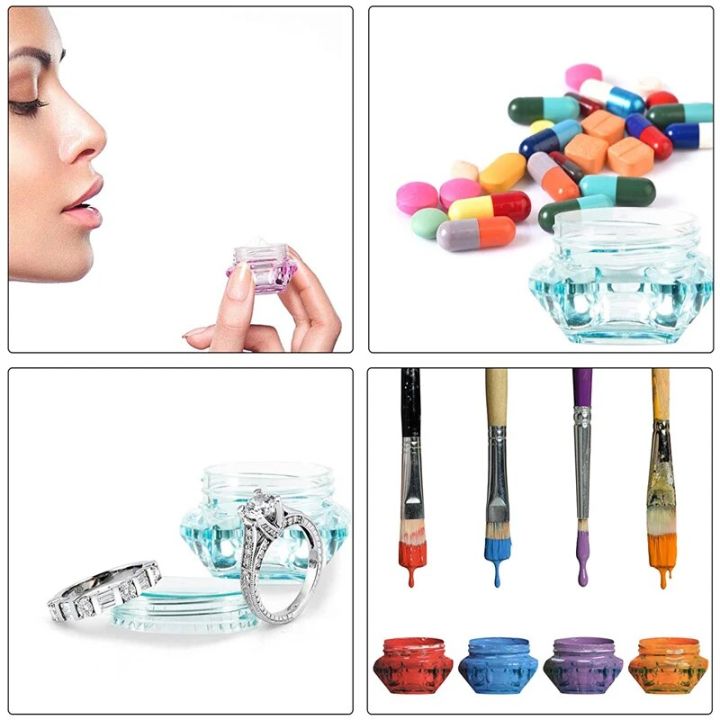 5PCS%20Cosmetic%20Containers%20Diamond%20Shape%20Empty%20Plastic%20Jars%20Travel%20Jars%20Set%20for%20Cosmetic%20Cream%20Lotions%20Eye%20Shadow%20Beauty%20Nail%20Pots%20-%20Image%206