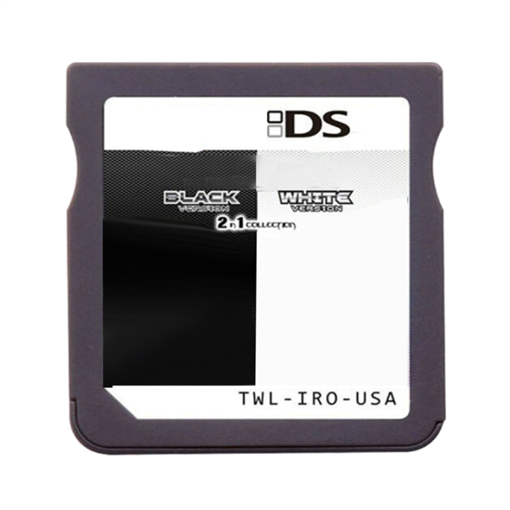 Game Card For 2In1 Video Game Black White No.1