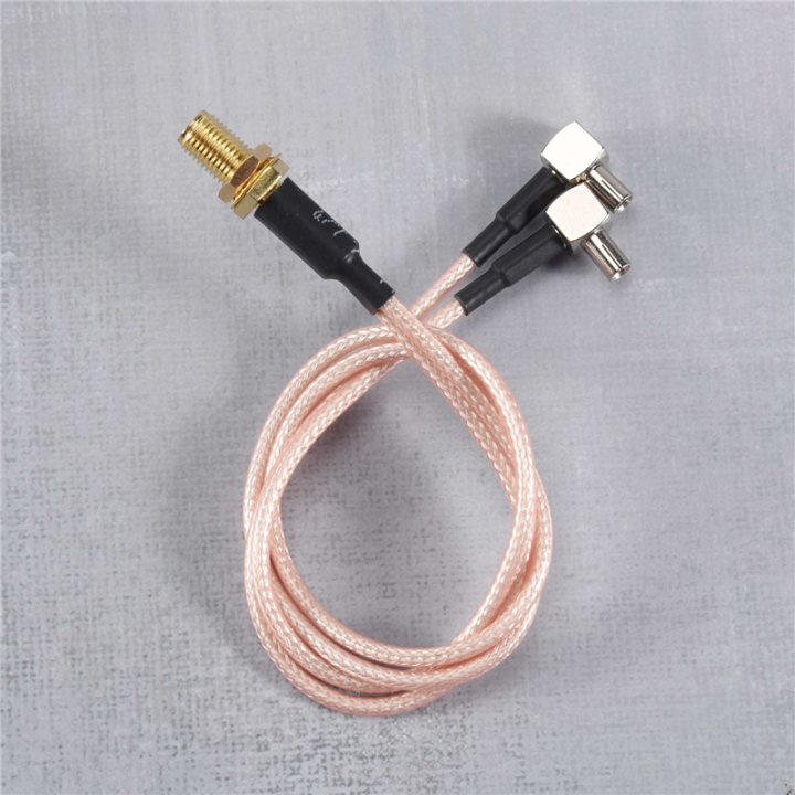 SMA%20Female%20to%20Y%20Type%202%20X%20TS9%20Male%20/%20CRC9%20Male%20Pigtail%20Cable%20Gold%20-%20Image%206