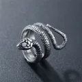 Snake Ring Men Fashion Stainless Steel Joyeria Personalized Mens Snake Rings. 