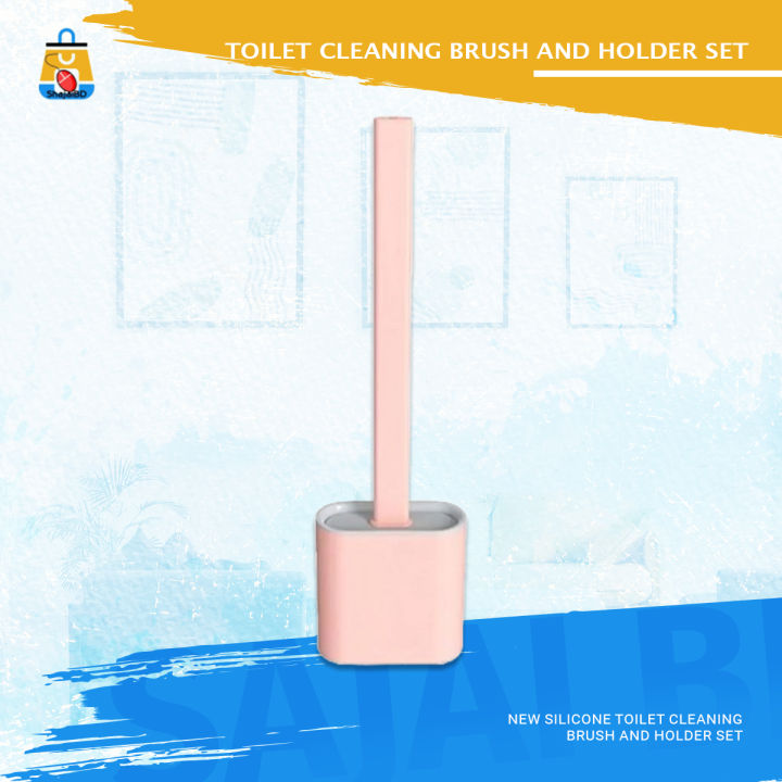 New Silicone Toilet Cleaning Brush And Holder Set