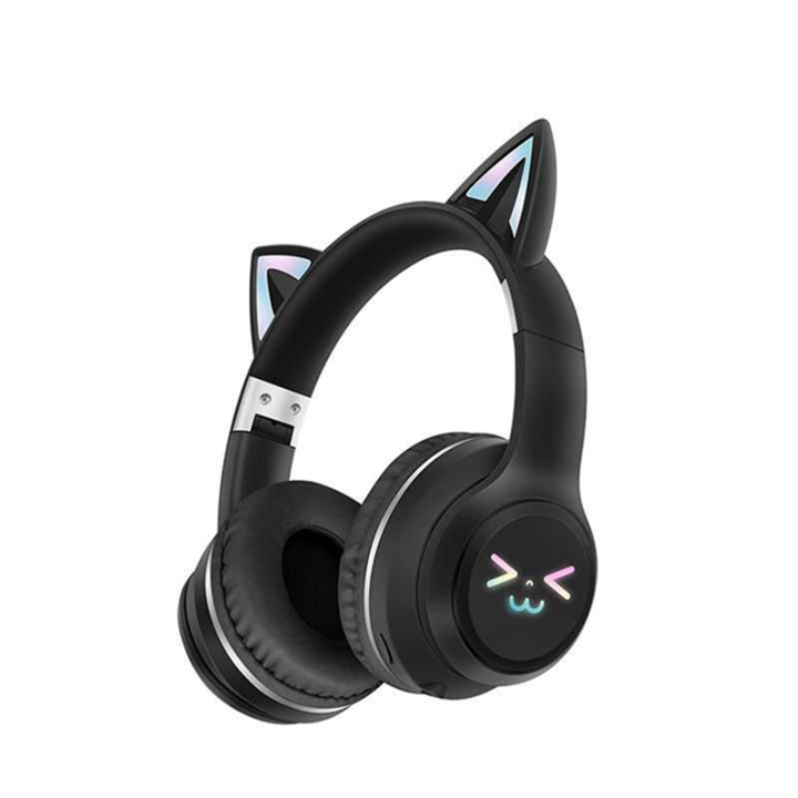 UXELY Girl Wireless Gaming Headset, Cute Cat Ear Headset with LED Lights, Noise Cancelling Stereo Gaming Headphones, Fashion Bluetooth 5.0 Headset for Gaming Headset Cute Headphones For Girls Wireless Headphones RGB
