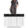2023 Casual Korean Plus Size Denim Dress For Women Summer Dresses Lapel Pocket Loose Long ladies Jeans Dress 5XL Vestidos. 
