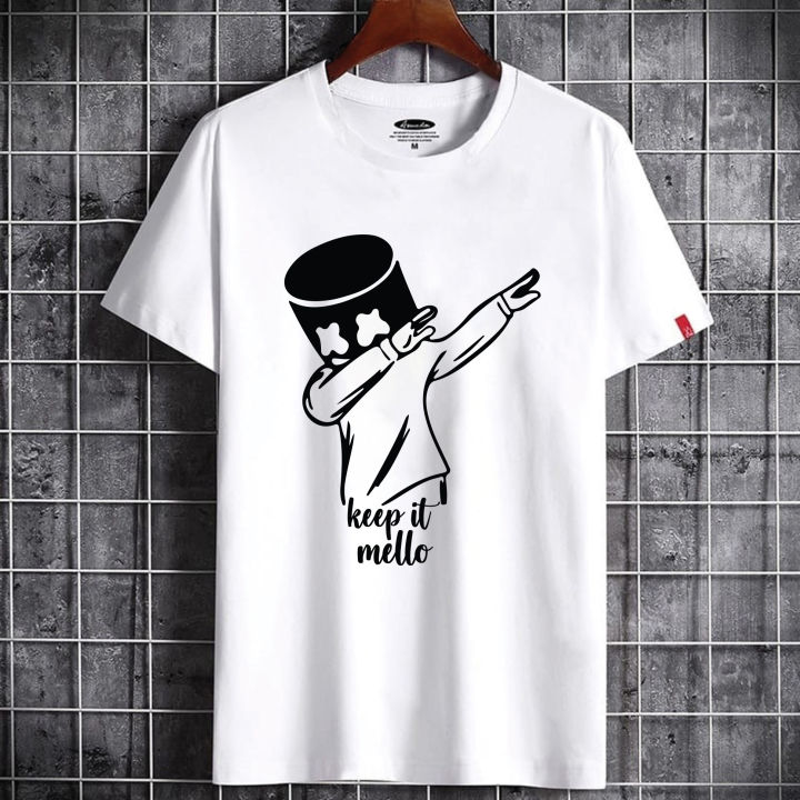 New Men Casual Graphic Print T-Shirt in Solid Colors