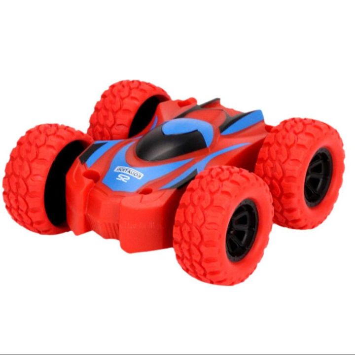 Red Mini Monster Truck Pull Back Cars Toys, Manual 360 Degree Stunt Truck Red