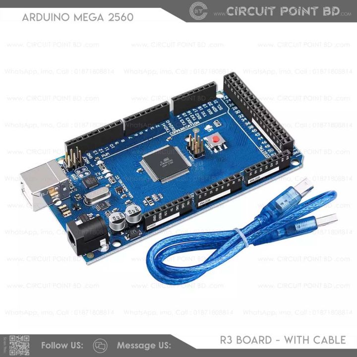 Arduino Mega 2560 R3 Microcontroller Board with USB Cable – High ...