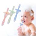 Baby Teether Training Teeth Soft Toothbrush Brush Safe Bendable food grade silicone  baby soft Toothbrush 1pcs CN multicolor. 