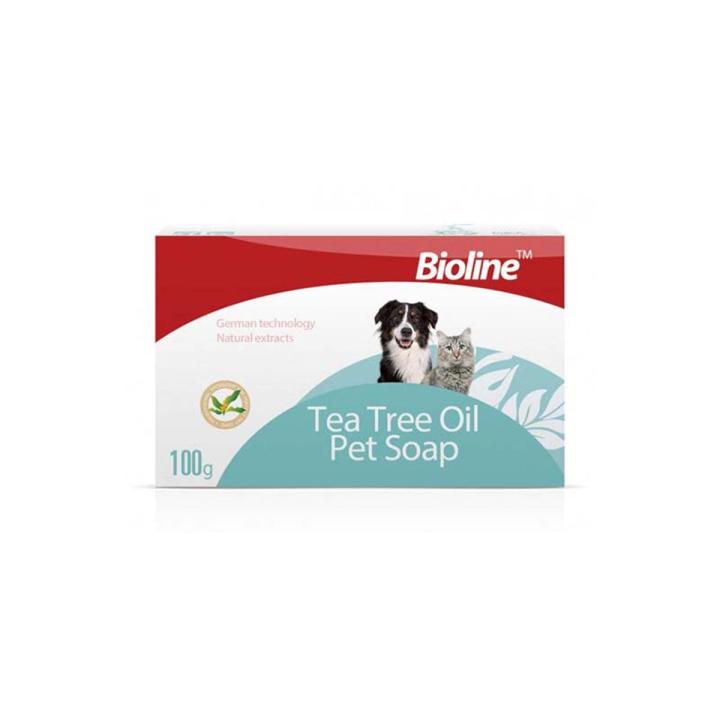 BIOLINE TEA TREE OIL SOAP 100G For Cat and Dog Bath Soap