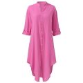 Sexy & Elegant Midi Shirt Dress for Women – Perfect for Summer & Beach Days.
