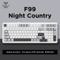 AULA F99 Machanical Keyboard Bluetooth 5.0/2.4G Wireless/Wired Gasket-mounted Gaming Keyboard 99 Keys Customizable Keyboards. 
